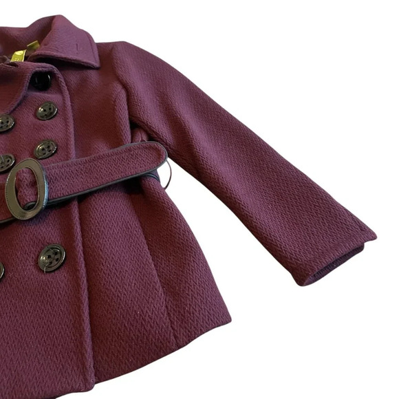 Soia & Kyo Double-Breasted Peacoat Jacket w/ Belt Button Up Size Medium Women's - Picture 4 of 13